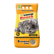 Żwirek dla kota bentonitowy Super Benek STANDARD naturalny 5l